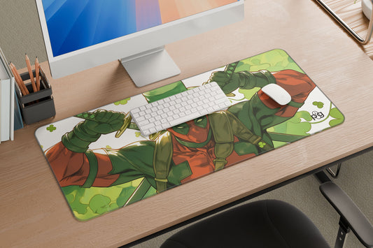 Deadpool Leprechaun Green Clovers St. Patricks Day - XXL and XXXXL Mouse Pad - PixelGears