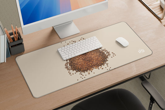 Coffee Beans Owl Shape - XXL and XXXXL Mouse Pad - PixelGears