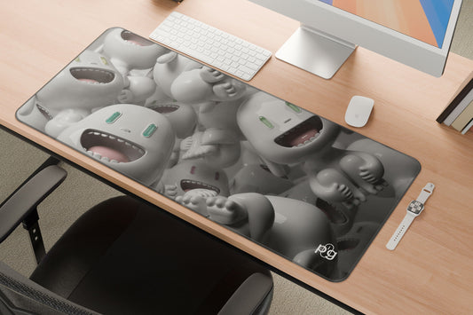 3d Smiley Digital Figures - XXL and XXXXL Mouse Pad - PixelGears
