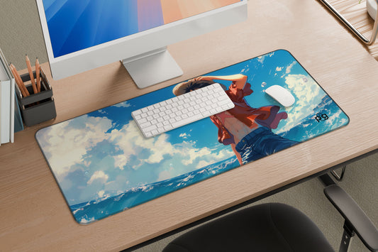 Anime Luffy In The Beach One Piece - XXL and XXXXL Mouse Pad - PixelGears