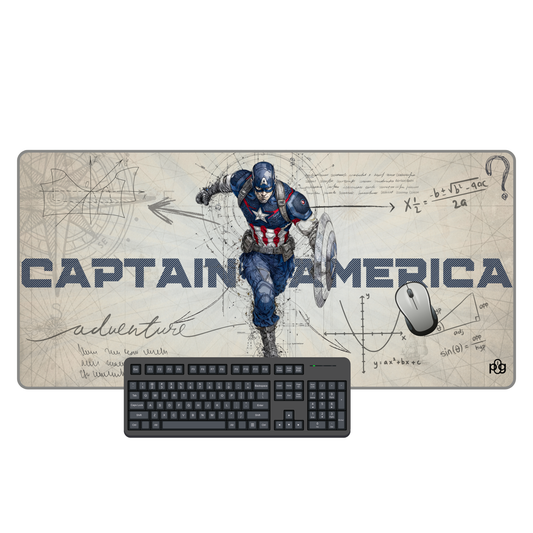 Captain America LineArt Edition - XXL and XXXXL Mouse Pad - PixelGears