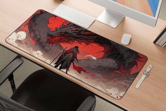 Ilustratif Dragon Anime Hamparan Twitch - XXL and XXXXL Mouse Pad - PixelGears