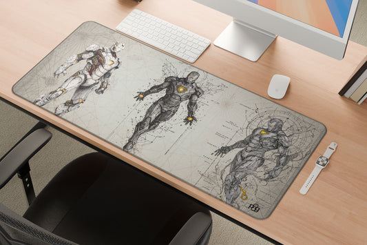 Iron Man Trio Tech Sketch LineArt - XXL and XXXXL Mouse Pad - PixelGears