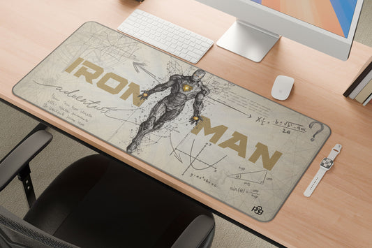 Ironman Gold & Grey LineArt Edition - XXL and XXXXL Mouse Pad - PixelGears
