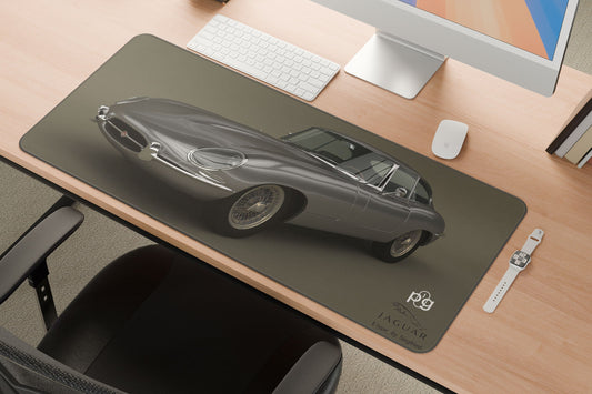 Jaguar E-Type Iconic Car Silver - XXL and XXXXL Mouse Pad - PixelGears