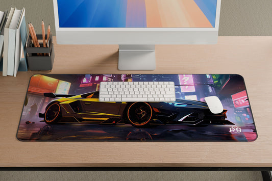 Lamborghini Aventador Cyberpunk - XXL and XXXXL Mouse Pad - PixelGears