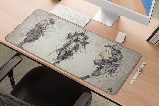 Legends of Konoha Tech Sketch – Naruto, Sasuke & Kakashi Edition - XXL and XXXXL Mouse Pad - PixelGears