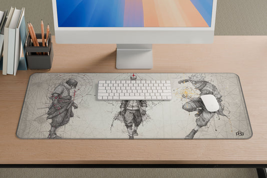 Legends of Konoha Tech Sketch – Naruto, Sasuke & Kakashi Edition - XXL and XXXXL Mouse Pad - PixelGears