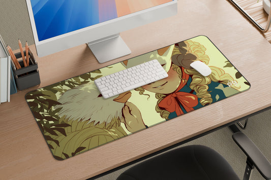 Masked Girl With Creature Mystical - XXL and XXXXL Mouse Pad - PixelGears