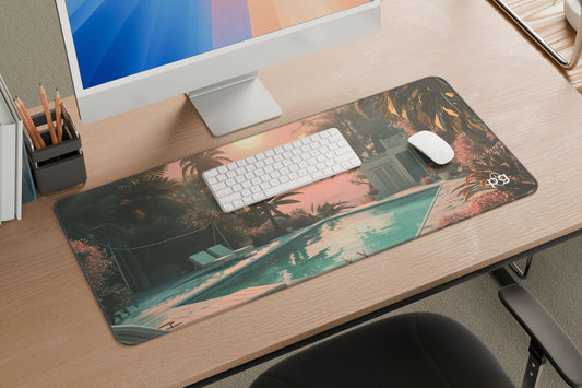 Summer Aesthetic Hotel Pool - XXL and XXXXL Mouse Pad - PixelGears