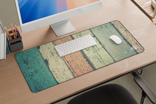 Turquoise Beach White Wash Wood - XXL and XXXXL Mouse Pad - PixelGears