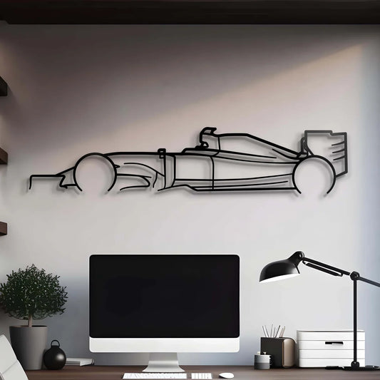 2024 F1 Metal Car Silhouette Wall Art | Personalized Car Gift For Men - PixelGears