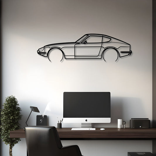 1969 240Z Metal Car Silhouette Wall Art | Personalized Car Gift For Men - PixelGears