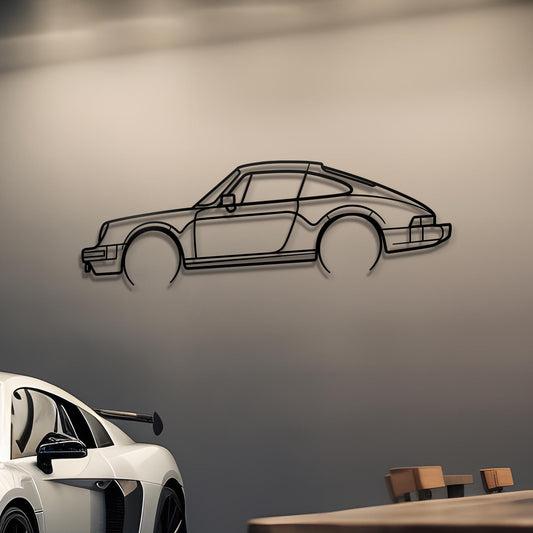 1983 911 SC Metal Car Silhouette Wall Art | Personalized Car Gift For Men - PixelGears