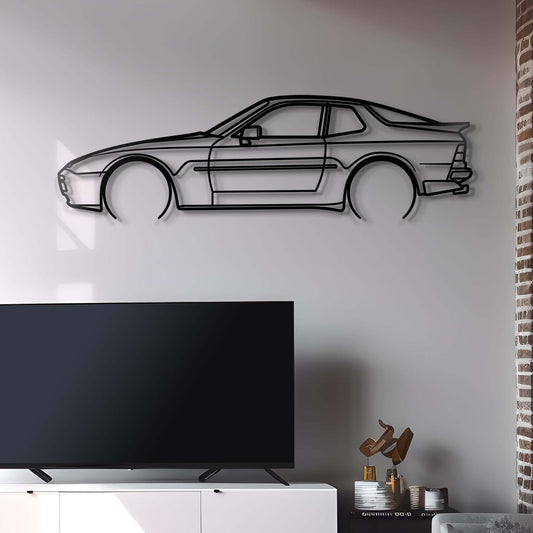 1988 944 Turbo Metal Car Silhouette Wall Art | Personalized Car Gift For Men - PixelGears