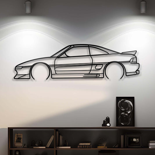 1991 MR2 Metal Car Silhouette Wall Art | Personalized Car Gift For Men - PixelGears