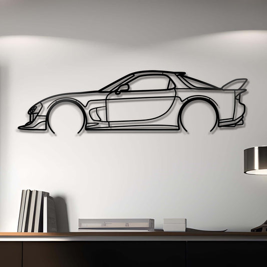 1994 RX-7 Kit  Metal Car Silhouette Wall Art | Personalized Car Gift For Men - PixelGears
