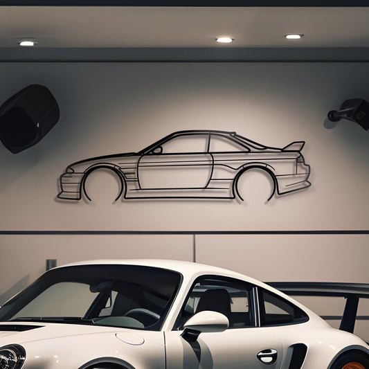 1998 Silvia S14 200SX Metal Car Silhouette Wall Art | Personalized Car Gift For Men- PixelGears