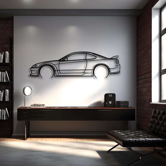 1999 Silvia S15 Metal Car Silhouette Wall Art | Personalized Car Gift For Men - PixelGears