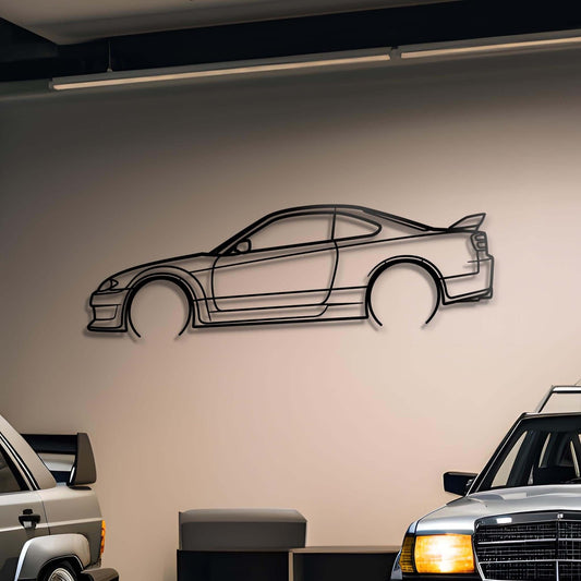 1999 Silvia S15 Metal Car Silhouette Wall Art | Personalized Car Gift For Men - PixelGears