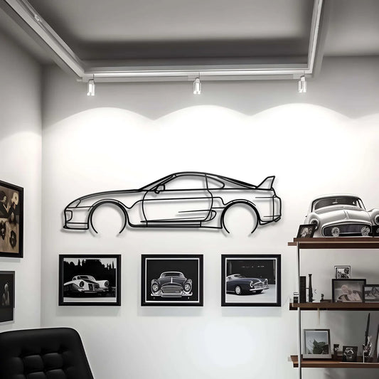 1998 Supra MK4 Metal Car Silhouette Wall Art | Personalized Car Gift For Men - PixelGears
