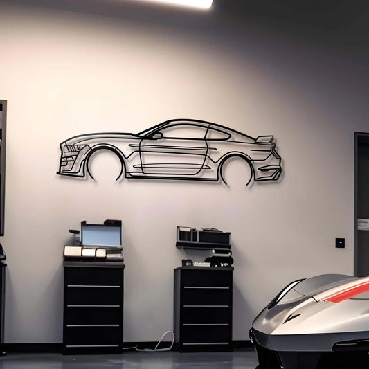 2020 Mustang Shelby GT500 Metal Car Silhouette Wall Art | Personalized Car Gift For Men - PixelGears