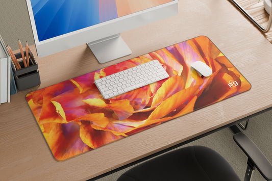 Peony Macro Orange - XXL and XXXXL Mouse Pad - PixelGears