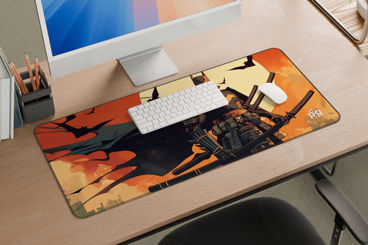 Samurai Batman Sunset - XXL and XXXXL Mouse Pad - PixelGears