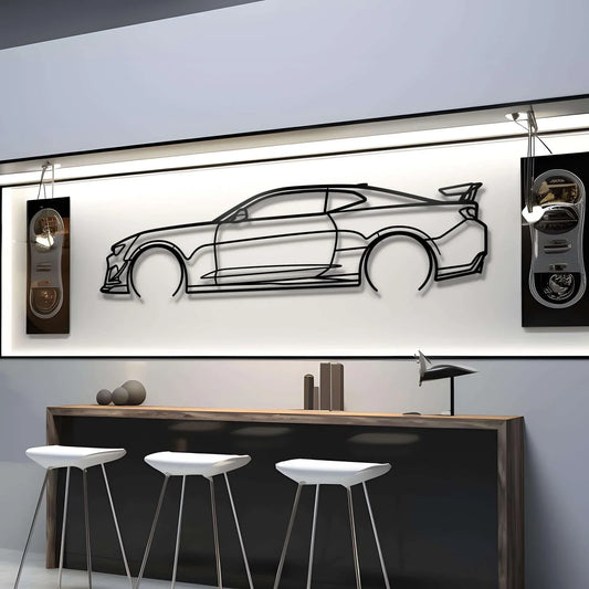2012 Camaro ZL1 Metal Car Silhouette Wall Art | Personalized Car Gift For Men - PixelGears