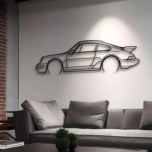 1994 911 (964) Carrera Car Silhouette Wall Art | Personalized Car Gift For Men - PixelGears