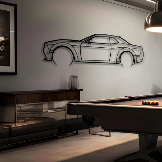 2021 Challenger Metal Car Silhouette Wall Art | Personalized Car Gift For Men - PixelGears