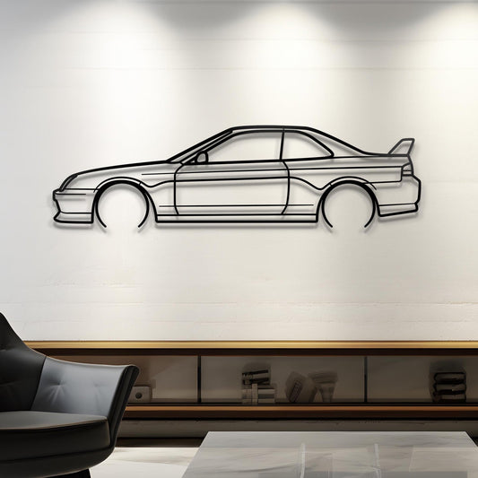 2001 Prelude Metal Car Silhouette Wall Art | Personalized Car Gift For Men - PixelGears