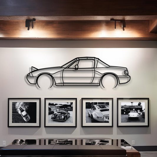 2004 Ford Mustang SN95 Metal Car Silhouette Wall Art | Personalized Car Gift For Men - PixelGears