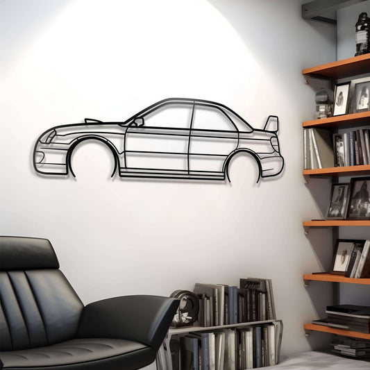 2004 Impreza WRX STI Metal Car Silhouette Wall Art | Personalized Car Gift For Men - PixelGears