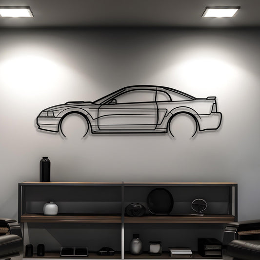 2004 Mustang GT Metal Car Silhouette Wall Art | Personalized Car Gift For Men - PixelGears