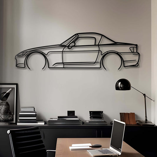 2004 S2000 Metal Car Silhouette Wall Art | Personalized Car Gift For Men - PixelGears