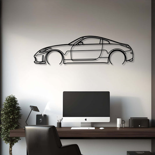 2005 350Z Metal Silhouette Wall Art | Personalized Car Gift For Men - PixelGears