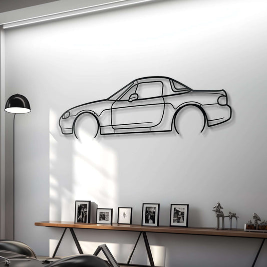 2005 Miata MX-5 NB Metal Car Silhouette Wall Art | Personalized Car Gift For Men - PixelGears
