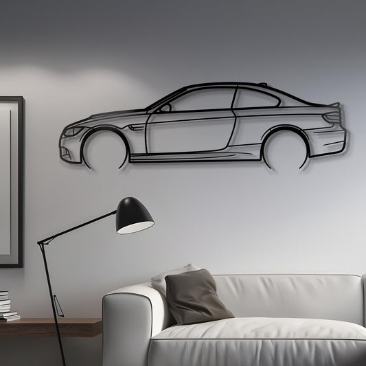 2013 M3 E92 Metal Car Silhouette Wall Art | Personalized Car Gift For Men - PixelGears