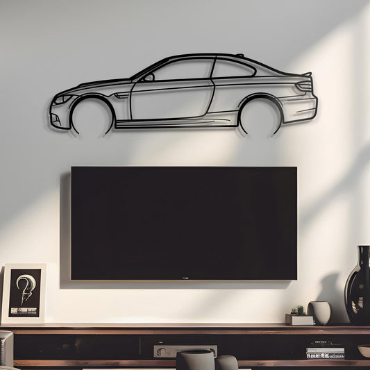 2013 M3 E92 Metal Car Silhouette Wall Art | Personalized Car Gift For Men - PixelGears