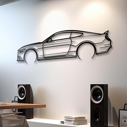 2015 Mustang Metal Car Silhouette Wall Art | Personalized Car Gift For Men - PixelGears