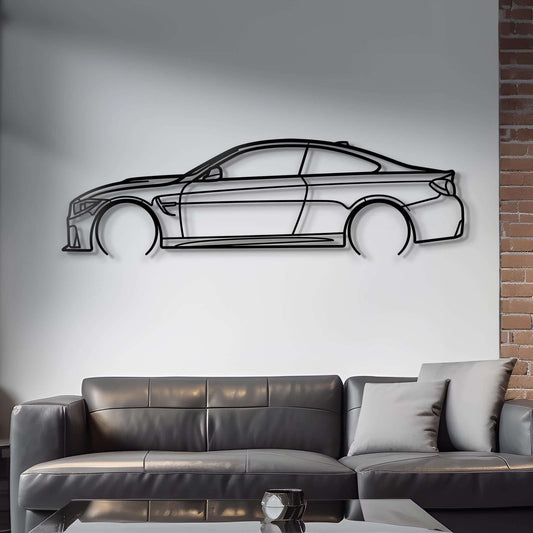 2016 M4 Metal Car Silhouette Wall Art | Personalized Car Gift For Men - PixelGears