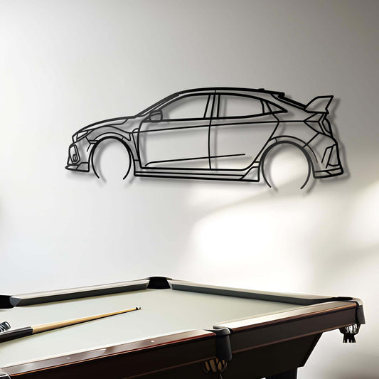 2017 Civic Type R FK8 Metal Car Silhouette Wall Art | Personalized Car Gift For Men - PixelGears