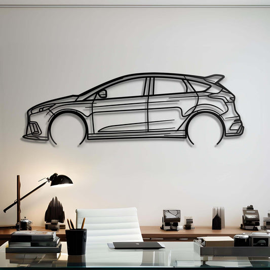 2017 Focus RS Metal Car Silhouette Wall Art | Personalized Car Gift For Men - PixelGears