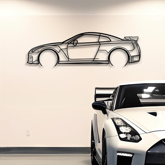 2019 GTR R35 Metal Car Silhouette Wall Art | Personalized Car Gift For Men - PixelGears