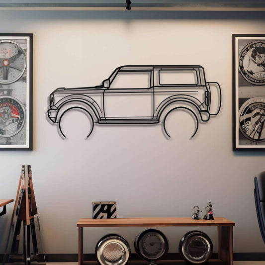 2021 Bronco Metal Car Silhouette Wall Art | Personalized Car Gift For Men - PixelGears