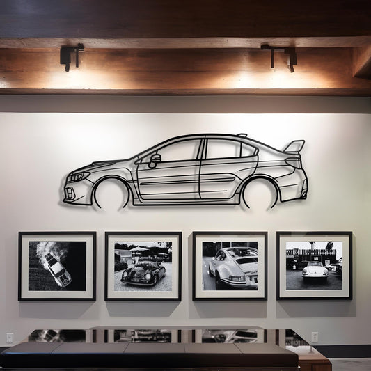 2021 WRX STI Metal Car Silhouette Wall Art | Personalized Car Gift For Men - PixelGears