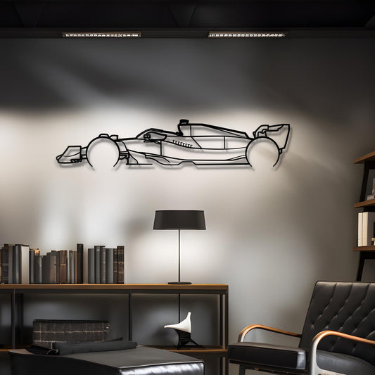 2023 AMG F1 Metal Car Silhouette Wall Art | Personalized Car Gift For Men - PixelGears