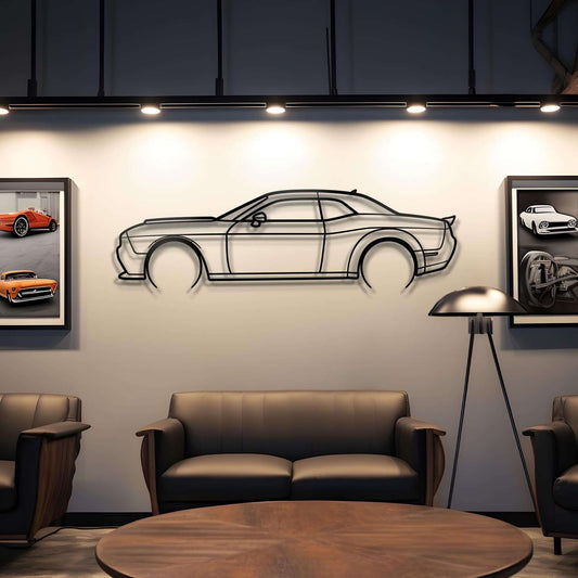 2023 Challenger SRT Demon 170 Metal Car Silhouette Wall Art | Personalized Car Gift For Men - PixelGears