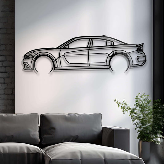 2023 Charger SRT Hellcat Metal Car Silhouette Wall Art | Personalized Car Gift For Men - PixelGears